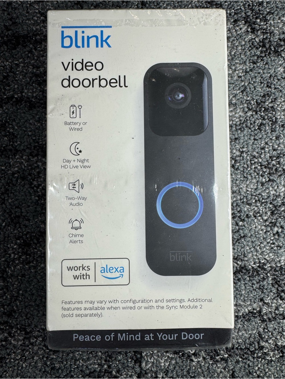 Blink Video Doorbell Two-Way Audio, HD Video, Motion, New Sealed
